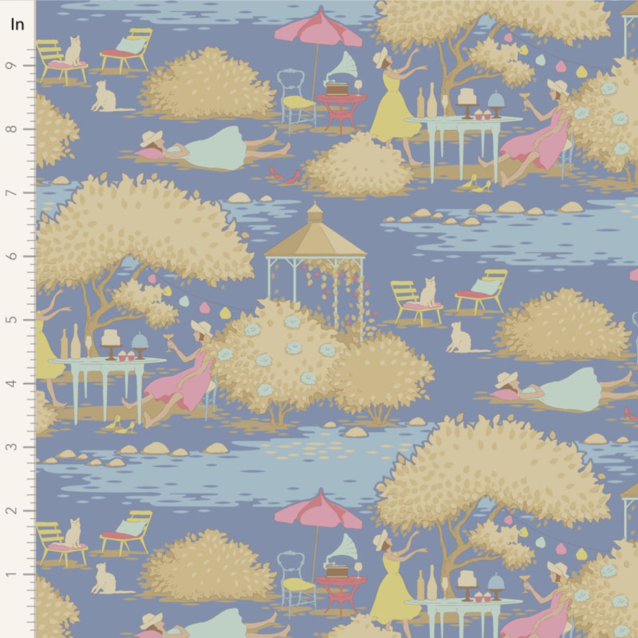 Tilda Patchwork Stoff Baumwolle - Sunday Brunch - Sunday Brunch Blue